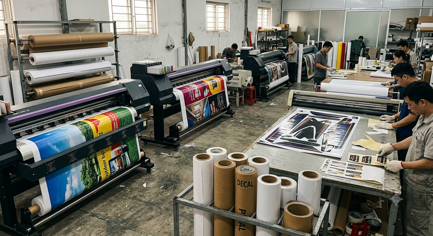 Nên Chọn In Hiflex, PP Hay Decal? So Sánh Chi Tiết Từng Loại Vật Liệu